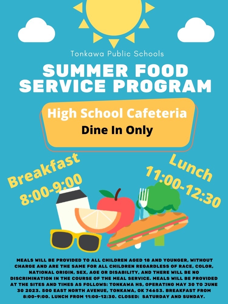 Summer Food Service Program | Tonkawa Public Schools