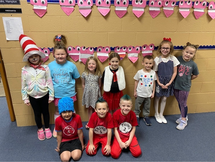 Students and staff dressed up as their favorite Dr. Seuss characters  