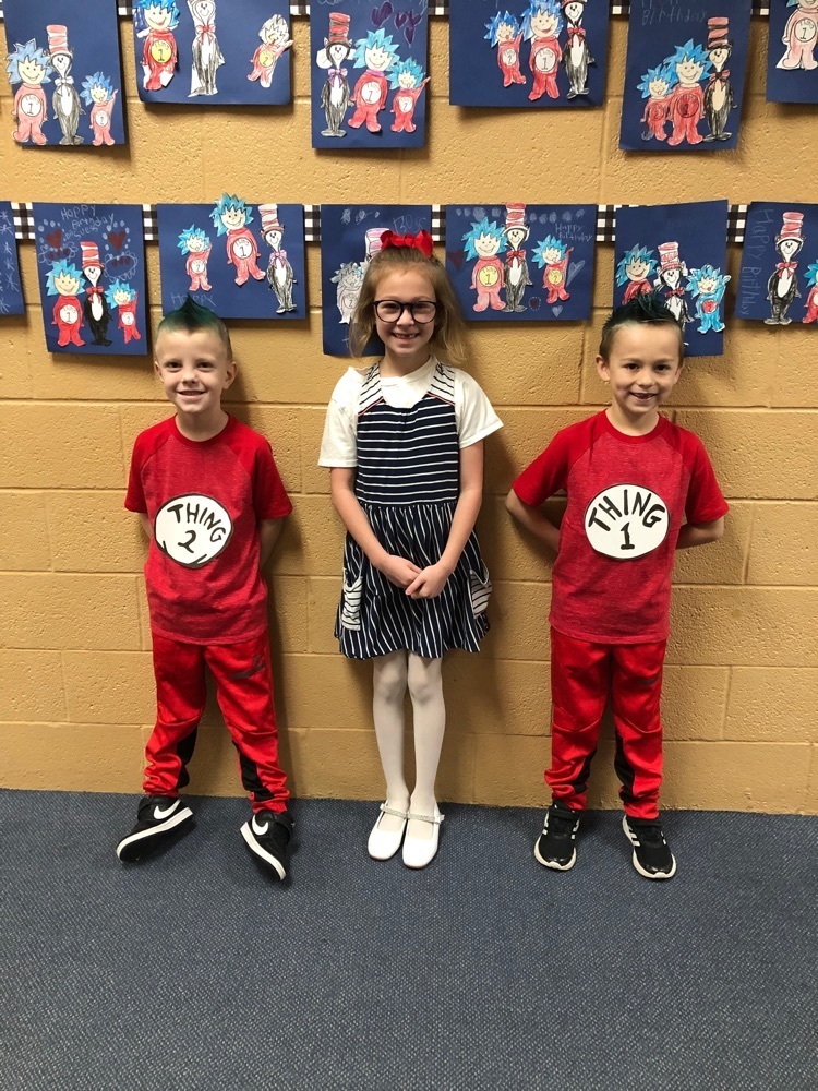 Students  dressed up as their favorite Dr. Seuss characters. 