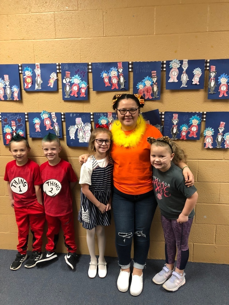 Students and staff dressed up as their favorite Dr. Seuss characters. 